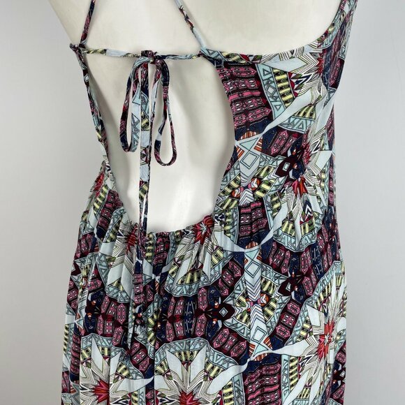 Tysa Womens Size 0 Cross Back Printed Maxi Dress Sleeveless Lightweight - Picture 4 of 10